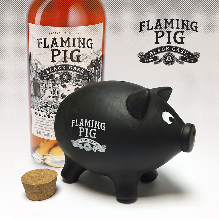 produccion de la mascota de flaming pig