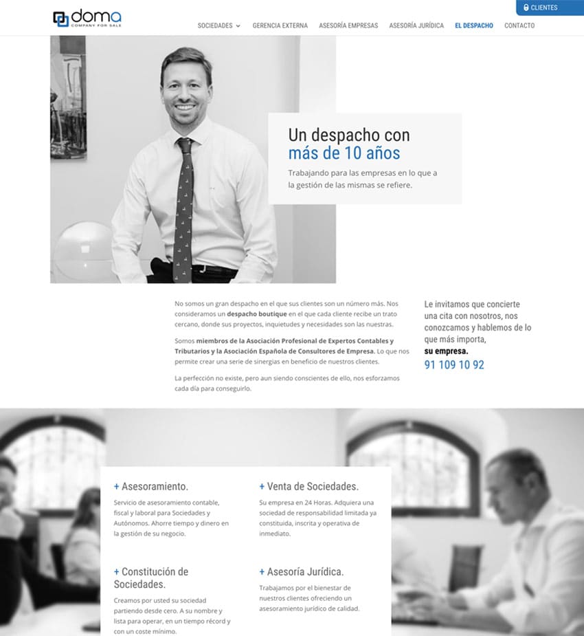 Diseño Web en Madrid Doma Company for Sale